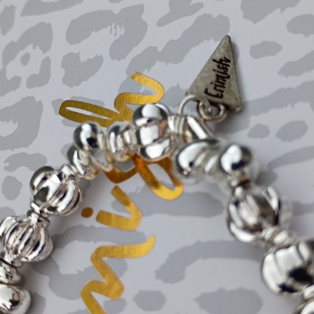 Erimish Silver Black Charm Bracelet - Picture 3 of 7